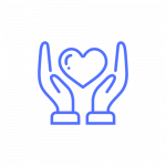 two hands holding heart